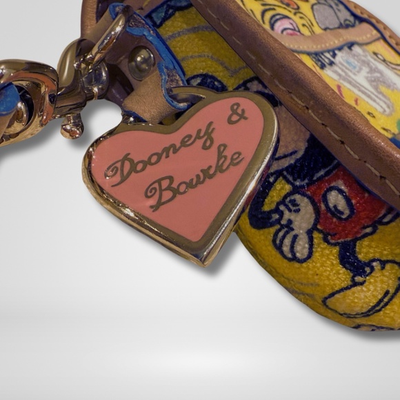 Disney Parks Dooney & Bourke Yellow Sketch Wristlet Disney World Disneyland - Picture 4 of 6